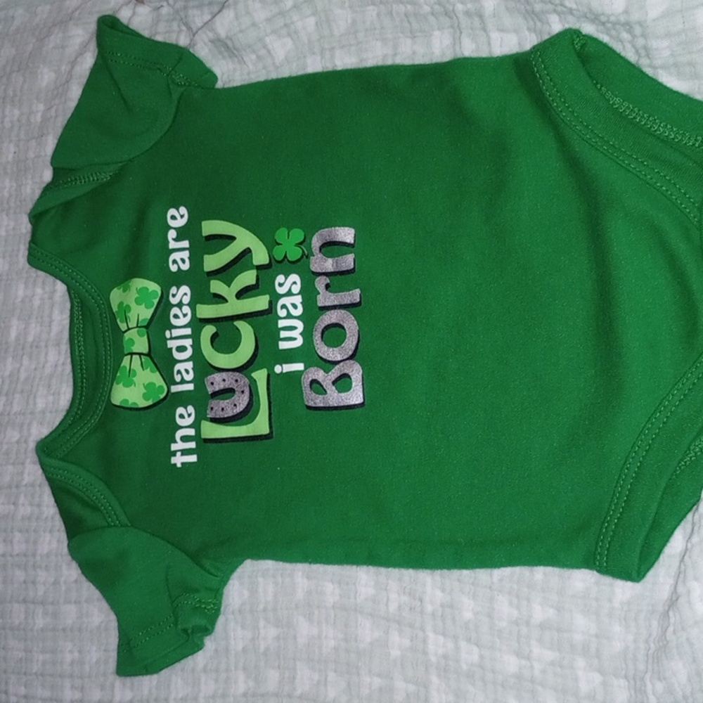 Green Saint Patricks day onsie